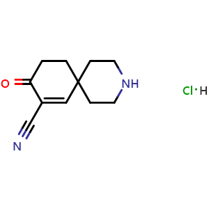 9-oxo-3-azaspiro[5.5]undec-7-ene-8-carbonitrile hydrochloride