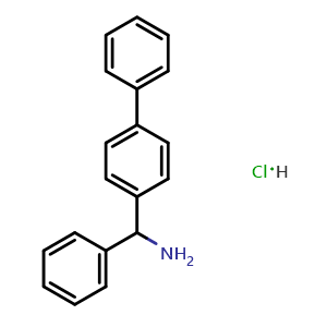Chemical structure of alpha-(4-biphenylyl)benzylamine hydrochloride , AChemBlock X215939