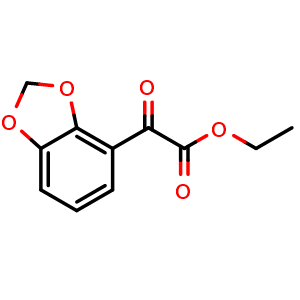 Chemical structure of Benzo[1,3]dioxol-4-yl-oxo-acetic acid ethyl ester , CAS 1822852-23-2, AChemBlock X215946