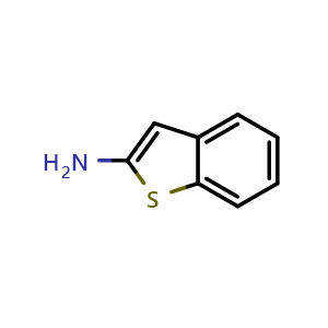 Chemical structure of benzothiophen-2-amine , CAS 4521-30-6, AChemBlock X215948