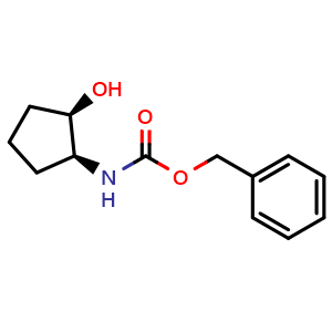 Chemical structure of benzyl (1s,2r)-2-hydroxycyclopentylcarbamate , CAS 477873-31-7, AChemBlock X215951