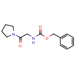 Chemical structure of benzyl (2-oxo-2-(pyrrolidin-1-yl)ethyl)carbamate , CAS 56414-65-4, AChemBlock X215952