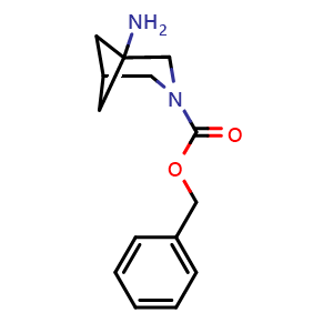 Chemical structure of benzyl 1-amino-3-azabicyclo[3.1.1]heptane-3-carboxylate , CAS 2170373-57-4, AChemBlock X215968