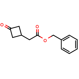 Chemical structure of benzyl 2-(3-oxocyclobutyl)acetate , CAS 1823317-05-0, AChemBlock X215970