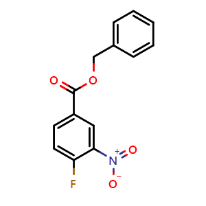 Chemical structure of benzyl 4-fluoro-3-nitrobenzoate , CAS 291528-32-0, AChemBlock X215984