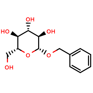 Chemical structure of Benzyl beta-D-glucopyranoside , CAS 4304-12-5, AChemBlock X215990