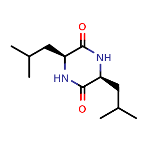 Chemical structure of Cyclo(Leu-Leu) , CAS 1436-27-7, AChemBlock X216043