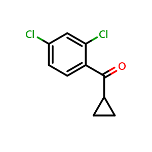 Chemical structure of cyclopropyl 2,4-dichlorophenyl ketone , CAS 212139-17-8, AChemBlock X216051