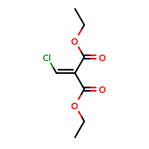 Chemical structure of diethyl 2-(chloromethylene)propanedioate , CAS 28783-51-9, AChemBlock X216065