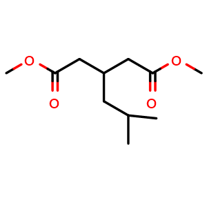 Chemical structure of Dimethyl 3-isobutylpentanedioate , CAS 145328-03-6, AChemBlock X216070