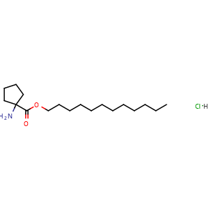 Chemical structure of dodecyl 1-aminocyclopentane-1-carboxylate hydrochloride , CAS 2876604-06-5, AChemBlock X216080