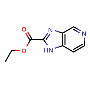 Chemical structure of ethyl 1H-imidazo[4,5-c]pyridine-2-carboxylate , CAS 214778-28-6, AChemBlock X216102