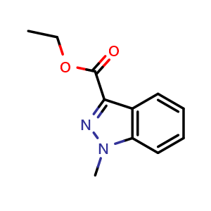 Chemical structure of ethyl 1-methyl-1h-indazole-3-carboxylate , CAS 220488-05-1, AChemBlock X216104