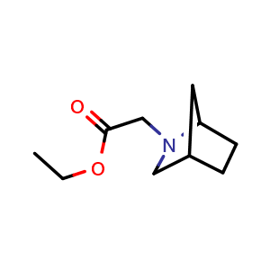 Chemical structure of ethyl 2-{2-azabicyclo[2.2.1]heptan-2-yl}acetate , CAS 1250423-37-0, AChemBlock X216131