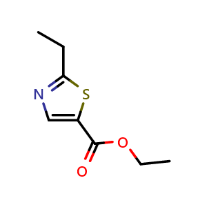 Chemical structure of ethyl 2-ethylthiazole-5-carboxylate , CAS 1257446-62-0, AChemBlock X216144