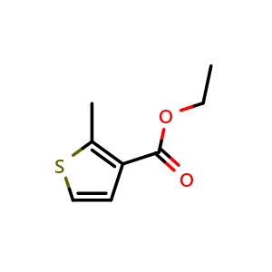 Chemical structure of Ethyl 2-methylthiophene-3-carboxylate , CAS 19432-66-7, AChemBlock X216148