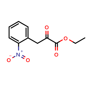 Chemical structure of ethyl 3-(2-nitrophenyl)-2-oxopropanoate , CAS 784-98-5, AChemBlock X216155