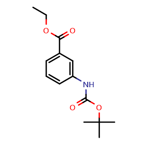 Chemical structure of Ethyl 3-(tert-butoxycarbonylamino)benzoate , CAS 344462-84-6, AChemBlock X216163