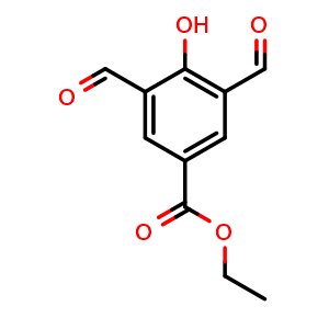 Chemical structure of ethyl 3,5-diformyl-4-hydroxybenzoate , CAS 329904-04-3, AChemBlock X216166