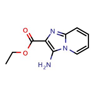 Chemical structure of ethyl 3-aminoimidazo[1,2-a]pyridine-2-carboxylate , CAS 76157-13-6, AChemBlock X216169