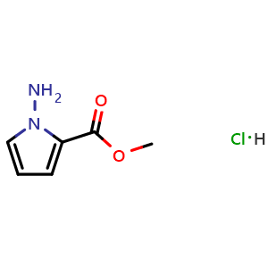 Chemical structure of methyl 1-aminopyrrole-2-carboxylate hydrochloride , CAS 2107492-21-5, AChemBlock X216312