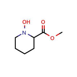 Chemical structure of methyl 1-hydroxypiperidine-2-carboxylate , CAS 2624131-95-7, AChemBlock X216321