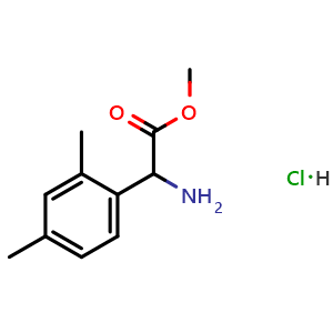 Chemical structure of methyl 2-amino-2-(2,4-dimethylphenyl)acetate hydrochloride , AChemBlock X216362