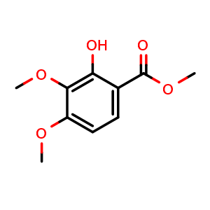 Chemical structure of Methyl 2-hydroxy-3,4-dimethoxybenzoate , CAS 6395-23-9, AChemBlock X216380