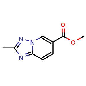 Chemical structure of methyl 2-methyl-[1,2,4]triazolo[1,5-a]pyridine-6-carboxylate , CAS 1159812-50-6, AChemBlock X216383