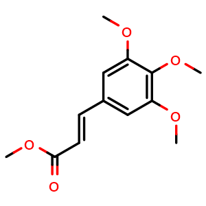 Chemical structure of Methyl 3,4,5-trimethoxycinnamate , CAS 7560-49-8, AChemBlock X216399