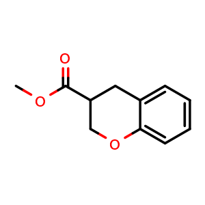 Chemical structure of methyl 3,4-dihydro-2H-1-benzopyran-3-carboxylate , CAS 68281-60-7, AChemBlock X216401