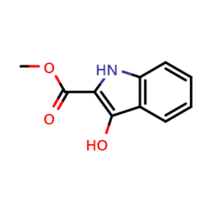Chemical structure of methyl 3-hydroxy-1H-indole-2-carboxylate , CAS 31827-04-0, AChemBlock X216427