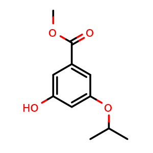 Chemical structure of methyl 3-hydroxy-5-isopropoxybenzoate , CAS 480465-09-6, AChemBlock X216428