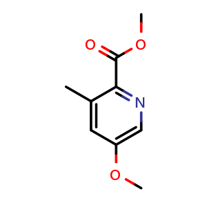 Chemical structure of methyl 5-methoxy-3-methylpyridine-2-carboxylate , CAS 1315361-13-7, AChemBlock X216487
