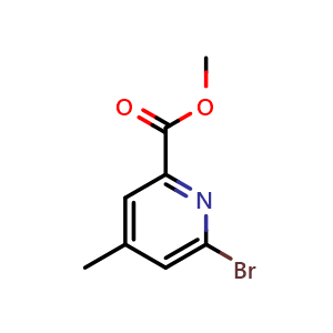 Chemical structure of methyl 6-bromo-4-methyl-pyridine-2-carboxylate , CAS 1266119-07-6, AChemBlock X216501