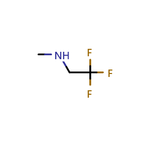Chemical structure of methyl-(2,2,2-trifluoro-ethyl)-amine , CAS 2730-67-8, AChemBlock X216531
