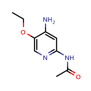 Chemical structure of N-(4-amino-5-ethoxypyridin-2-yl)acetamide , CAS 2757730-14-4, AChemBlock X216555