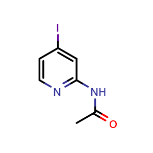 Chemical structure of N-(4-iodopyridin-2-yl)acetamide , CAS 856169-98-7, AChemBlock X216557