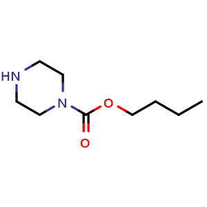 Chemical structure of N-(n-butoxycarbonyl)piperazine , CAS 50606-32-1, AChemBlock X216575