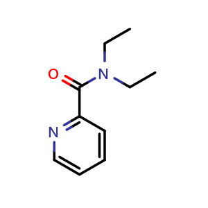 Chemical structure of N,N-diethylpyridine-2-carboxamide , CAS 7606-13-5, AChemBlock X216587