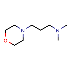 Chemical structure of n,n-dimethyl-3-morpholinopropan-1-amine , CAS 62478-44-8, AChemBlock X216589