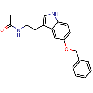Chemical structure of n-acetyl-5-benzyloxytryptamine , CAS 68062-88-4, AChemBlock X216617