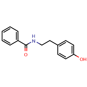 Chemical structure of N-benzoyltyramine , CAS 41859-54-5, AChemBlock X216621