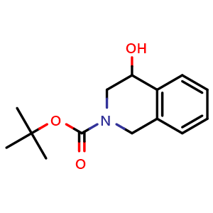 Chemical structure of N-Boc-4-hydroxy-3,4-dihydro-1H-isoquinoline , CAS 681448-77-1, AChemBlock X216629