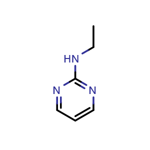 Chemical structure of N-ethylpyrimidin-2-amine , CAS 66131-70-2, AChemBlock X216635