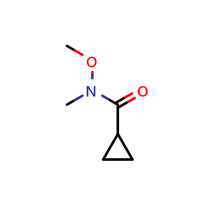 Chemical structure of N-Methoxy-N-methyl-cyclopropanecarboxamide , CAS 147356-78-3, AChemBlock X216641