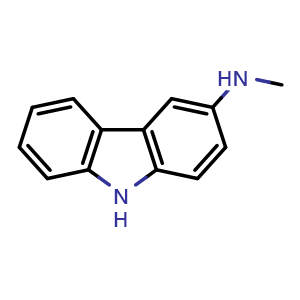 Chemical structure of N-methyl-9H-carbazol-3-amine , CAS 94127-24-9, AChemBlock X216647