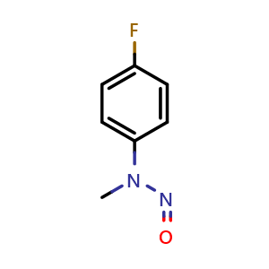 Chemical structure of n-nitroso-n-methyl-4-fluoroaniline , CAS 937-25-7, AChemBlock X216651