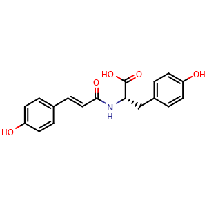 Chemical structure of N-trans-p-Coumaroyltyrosine , CAS 77201-66-2, AChemBlock X216658