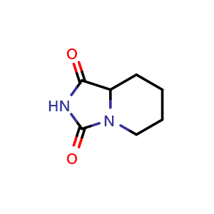 Chemical structure of octahydroimidazo[1,5-a]pyridine-1,3-dione , CAS 4705-52-6, AChemBlock X216680